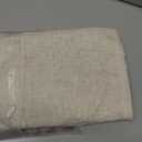 jinchan Tie Top Linen Kitchen Curtains Over Sink 45 Inch Length Tier Curtains Farmhouse Rustic Small Cafe Curtain for Bedroom Living Room Bathroom Half Window Light Filtering Privacy 2 Panels Crude (Verona Curde)