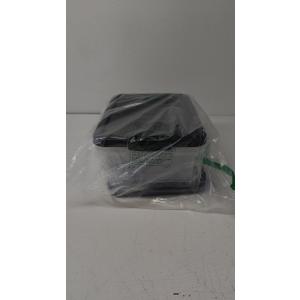 14 L Clear Storage Box with Black Lid, Plastic Stackable Container Organizer, Medium-14 Quart, 2 Packs