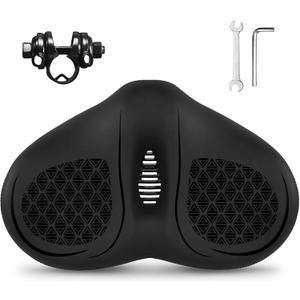 BUCKLOS New Noseless Bike Seat for Comfort Men&Women Extra Wide Bicycle Seat Cushion Oversized Comfortabele Foam Padded Bike Saddle for Peloton Exercise Bike Ebike Cruiser Bikes