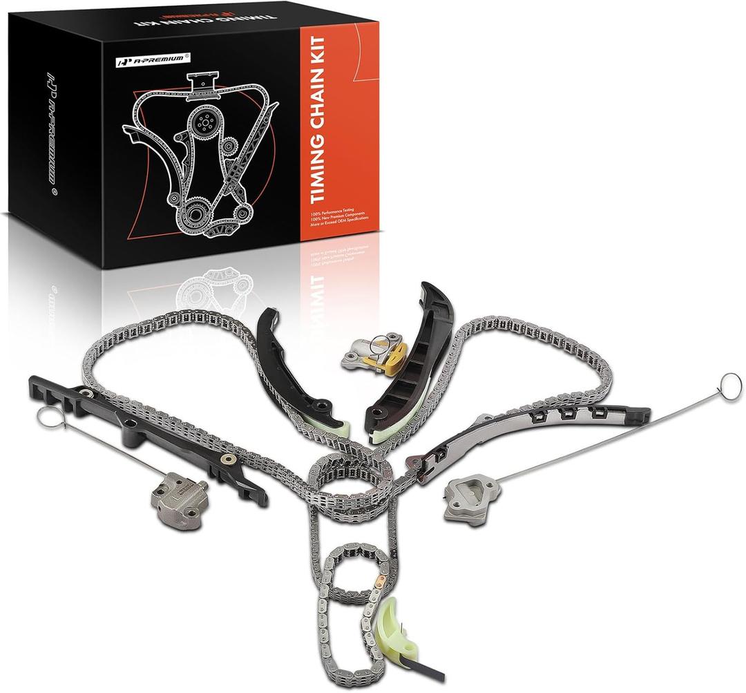 A-Premium Engine Timing Chain Kit W/Tensioner & Guide Compatible with Ram, Jeep, Dodge & Chrysler - 1500, Grand Cherokee, Grand Caravan, Charger, Journey, Town & Country, 200, Durango - V6 3.2L 3.6L