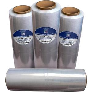 International Plastics Co. 18" Stretch Film/Wrap 1500 feet 7 Layers 80 Gauge Industrial Strength up to 800% Stretch 20 Microns Clear Durable Adhering Packing Moving Heavy Duty Shrink Film Box of 4 International Plastics Co. 18" Stretch Film/Wrap 1500 feet 7 Layers 80 Gauge Industrial Strength up to 800% Stretch 20 Microns Clear Durable Adhering Packing Moving Heavy Duty Shrink Film Box of 4