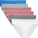 Hanes girls Originals Supersoft Bikini Underwear, Modal Rib Panties for Girls, 6-pack (14)