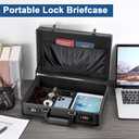 File Organizer Storage Box with Combination Lock and Handle, 14.2x9.4x4.5 Inch, Portable Locking Hard Briefcase for Paperwork Documents & Valuables, Security Box for Office Business Trip