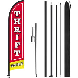 Croblissful Thrift Store Feather Flag 15 ft Kit