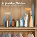SortNStore Bag & Purse Organizer for Closet: Adjustable Clear Handbag Storage Shelf - Plastic Clutch Dividers for Closet Organizers and Storage - Keep Carteras & Pocketbook Upright