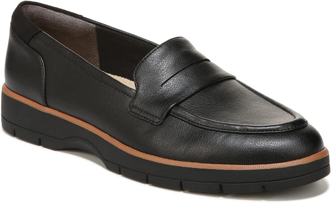 Dr. Scholl's Shoes Womens Nice Day Slip On Loafer Moc Black Smooth 11 W