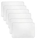 YoleShy 6 Pcs Plastic Placemats, Heat Resistant Washable Table Mats for Dining, Kitchen (17'' x 11''), Clear