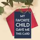 2 x NewEleven Funny Dad Christmas Card from Daughter, Son, Kids  Humorous Card for Daddy, Bonus Dad, Father-in-Law  Great for Fathers Day, Birthday, Just Because  Sentimental Greeting Card