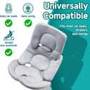Infant Car Seat Insert Compatible with Nuna Pipa, Carseat Insert Support for Infant, Soft Head and Body Support, Reversible Design Cushion Pad, Non-Slip, for Car Seats, Swing and Strollers, Gray