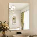 Mirrorons Frameless Mirror, Wall Mirror 24" x 32", Modern Rectangle Bathroom Mirrors for Wall with Polished Edge, Horizontally or Vertically. Upgraded Shatterproof Mirror, Entryways, Bathroom, Gym. (24"L x 32"W, Right Angle-upgrade)