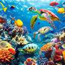 500 Piece Puzzle for Adults, Turtle Jigsaw Puzzles, Sea Animals Puzzles 500 Pieces, Birthday and Barious Holiday Party for Family Kids and Adults, Funny Puzzle for Adults, 20.5x15 in