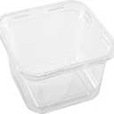 Restaurantware Deli Container 100 Pack of 16 oz Square Disposable Plastic Food Container Leak-Resistant Cold Snack Box Clear