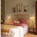 Vintage Wall Sconce Wall Lamp with Clear Tulip Glass Shade Hanging Wall Sconce with 4.9FT Plug in Cord, Modern Wall Lamp Fixtures Decor for Bedside Bedroom Indoor Doorway