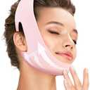 Juskaa Reusable V Line Lifting Mask with Chin Strap for Sleeping,Light Pink,M