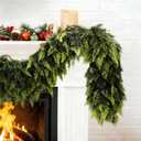 6FT Real Touch Christmas Cedar Garland Thickness Faux Greenery Garland for Mantel, Fireplace, Table & Doorway | Realistic Indoor Outdoor Holiday Dcor (Pack of 1)