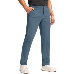 Obla Men's Golf Pants - 30"/32"/34" Slim Fit Stretch Lightweight with 5 Pockets Casual Travel Dress Work Pants for Men (Blue)