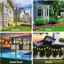 AILBTON 10Ft String Light Poles 4 Pack,Light Poles for Outside Lights,Outdoor with Fence Brackets Hanging Lights,Metal Stand Deck Patio Backyard
