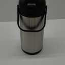 Cresimo 102oz Airpot Coffee Dispenser with Pump & Stainless Steel Table Tent Signs - 3L Airpots for Hot Beverages