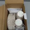 350 Pcs White Paper Plates and Napkins, 50 Guest White Party Supplies Include Scalloped Plates Paper Napkin Cup Plastic Spoon Fork Knive for Baby Shower, Wedding, Birthday