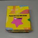 Youngever 7 Sets Plastic Kids Cups with Lids and Straws, 7 Reusable Toddler Cups with Straws in 7 Pink Colors (7 Count (Pack of 1))