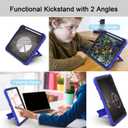 Azzsy Case for iPad (A16) 11th Generation 11 Inch 2025 / iPad 10th Generation 10.9 Inch 2022, [Built-in Pencil Holder] Heavy Duty Shockproof Rugged Protective Case, Blue