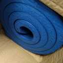 Outdoors Foam Sleeping Pad for Camping – 0.75-Inch Waterproof NBR Foam Mat with Carry Strap – Lightweight, Non-Slip Roll Up Sleeping Pad for Tents, Cots, Hiking, or Sleepovers (Blue)