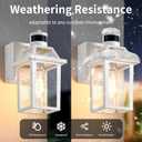 Yisuro Porch Lights with GFCI Outlet, Dusk to Dawn Motion Sensor Outdoor, 3 Lighting Modes Exterior Light Fixture, Outside for House Front Door Patio Garage(White)