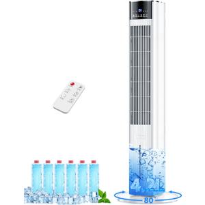 42 INCH Swamp Cooler Air Conditioner w/4 Mode & 3 Speed, 15H Timer, Aroma&Memory Function, Portable Air Conditioners No Windows Needed, 6 Ice Packs, 1.1-Gal Dual Tank Portable AC Unit for Room