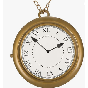 Gold Decorative Clock Necklace Unique Toy Clock Pendant for Halloween Parties Cosplay Events and Daily Wear Friends and Loved Ones