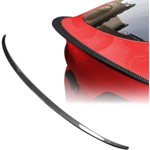 Spoiler Wing Compatible with Tesla Model Y 2020 2021 2022 2023 2024 Rear Trunk Lip Tail Lid Accessories ABS Strong Adhesive Glossy Carbon Fiber Style
