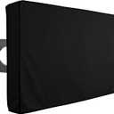 iBirdie Outdoor TV Cover 55 to 58 inch Weatherproof, Cover Size 55''L x 35''H, Waterproof for Outside Flat Screen 55 to 58 inch TV, Black, 600D Thick Fabric Screen Protector with Bottom