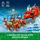LEGO Santa's Sleigh - Building Toys for Kids, Boys & Girls, Ages 9+ - Indoor Christmas Decorations for Home W/Santa Claus Figurine & Reindeer - Gifts for Boys & Girls - 40499