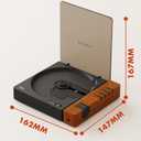 syitren R300 CD Player Portable Bluetooth Desktop Retro CD Players for Home,Without Speakers, Rechargeble Battery Small Compact Vintage CD Player,SPDIF Out,Brown