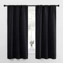 NICETOWN Black Out Curtain Panels for Kitchen - Energy Smart Decoration Thermal Insulating Blackout Drapes/Draperies for Small Window (2 Panels, 34 inches Wide by 63 inches Long)