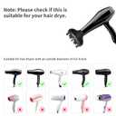 2 x Diffuser Attachment for Hair Dryer, Blow Dryer Nozzle-Specific Hair Diffuser for Curly Hair and Natural Wavy Hair, Suitable for Hair Dryers 4.0-4.4cm (Black)