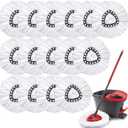 Mop Replacement Heads for O Cedar: Mop Replace Head Easy Wring Spin - Mop Heads Replacements Easy to Clean Install and Replaceable Mop Head Machine Washable (15 Pack) (15pack)