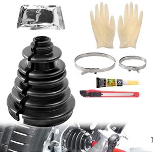 CVS18 Split Type CV Boot, Split CV Axle Boot Repair Kit, Fits Shaft Size 0.87in-1.10in, 5.04in Height, Cracked Torn CV Joint Replacement Can be trimmed to size as needed | Heavy-Duty Split CV Axle Boot Repair Kit