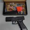 Soft Bullet Toy Gun with Shell Ejecting,Gun Fidget Toy with 100 Soft Bullets, 24 Shells and 2 Magazines,Education Toy Model,Christmas Birthday Gifts for Boys&Girls Kids Adults Age 8+(Black)