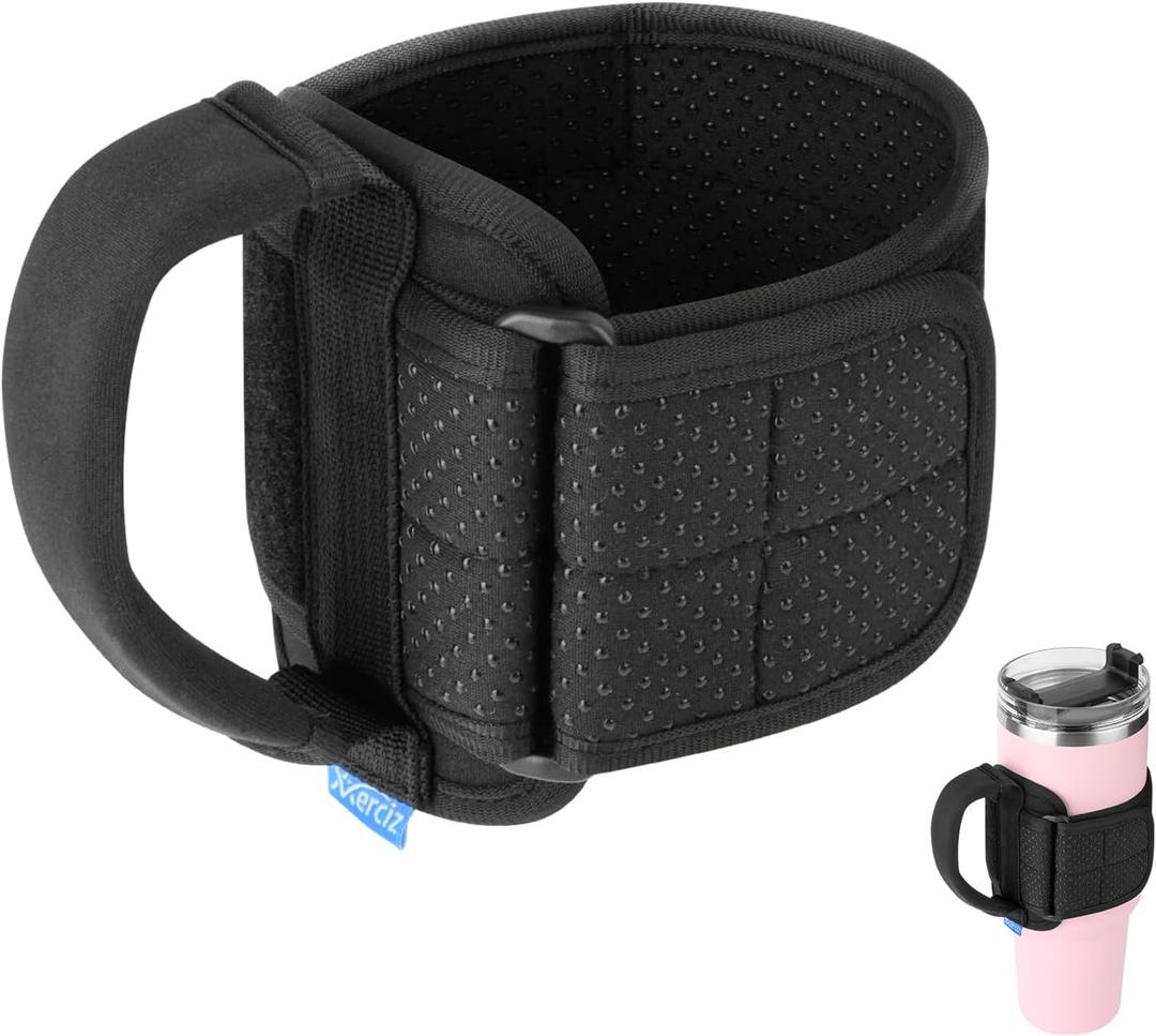 Xxerciz Tumbler Handle for YETI Rambler, Owala, Ozark Trail Travel Mug, Anti Slip Handle Fit for 12Oz - 40Oz Water Bottles, Neoprene Water Bottle Carrier Grip (Exclude Bottle)