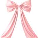 Wavwavw Large Pink Bow Decor Coquette Wall Decor for Backdrop 24 x 36'' Big Bow Giant Satin Ribbon Tie for Birthday Wedding Bridal Baby Shower Party Ballerina Room Hanging Decoration(Lining Support)