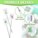 6 Pcs Mahjong Gifts Cocktail Picks for Drinks Mahjong Themed Cocktail Toothpicks Stainless Steel Stirrers Food Serving Toothpicks Garnish Sticks for Appetizers Beverage 3.25"(Artistic Style)