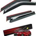 Sze Rain Guards Compatible with Chevy Blazer 2019-2026 Side Window Deflectors Anti-Rain Window Visors with Tape 304 Stainless Steel TrimNoise Reduction & All-Weather Protection Outside Channel-4pcs