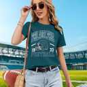 MNLYBABY Football Shirt for Women Game Day T-Shirt Football Fans Season Short Sleeve Tee Tops (Large, Green)