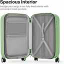 mixi 20 Inch Carry On Luggage PC Hardside Suitcases with Wheels & TSA for Travel Woman Men, Avocado Green