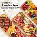 Bamboo Cutting Board with Locking Lid – 22” Rectangular Charcuterie Tray & Prep Surface, Portable Snack Server with Single Compartment for Cheese, Crackers & Appetizers, Ideal for Parties & Gifting
