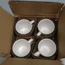 Hasense Ceramic 3 OZ Espresso Cups, Porcelain Espresso Demitasse Cups Set of 4 for Double shot, Lungo and Ristretto, Tiny Italian Expresso Shot Coffee Mugs for Home and Office, White