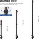 NEEWER Extendable Camera Desk Mount with Ball Head, 17"-40" Adjustable Table Light Stand with 1/4" Screw & C Clamp for DSLR Camera, Ring Light, Live Stream, Vlog, Max Load: 6.6lb/3kg, TL283 (RED)
