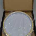 Gold Mirrored Vanity Tray for Bathroom Counter, Metal Decorative Jewelry Storage Tray Cosmetic Perfume Organizer for Dresser, Bedroom, Home Decor, Suit for Candle Holder, Coffee Table Centerpiece, L (9.8")