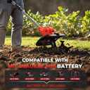 Cordless Tiller Cultivator for Milwaukee M18 Battery, 360RPM,11.8In Tilling Width 8.6In Depth, Electric Tiller for Gardening, Battery Powered Tiller for Soil Cultivation/Lawn (Battery Not Included)