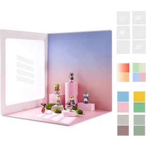 24x24 Inch Backdrop Board Kit, 2PCS Backgound Frame, 1PC Background Board, 6PCS Backdrop Paper, 6PCS Shadow Light Paper for Product, Food, Jewelery, Makeup Photography Shooting